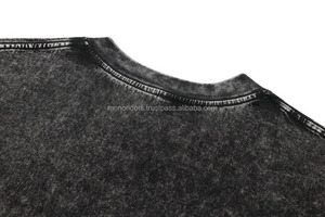 T-shirt Homme Col Rond Manches Courtes 100% Coton Vintage Respirant Coupe Ample Sérigraphié Personnalisé MONO RIDERS 220g pour Haute Performance - Product Image 3
