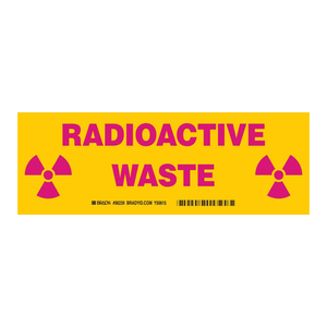 Panneau de signalisation des déchets radioactifs Brady haute visibilité et durable pour les zones de sécurité des laboratoires - Product Image 2