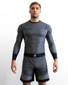เสื้อรัดกล้ามเนื้อแขนยาวพรีเมียมสำหรับบราซิลเลียนยิวยิตสู BJJ สำหรับการฝึกซ้อมแบบ No Gi MMA และการฝึกซ้อมกีฬาต่อสู้ - Product Image 3