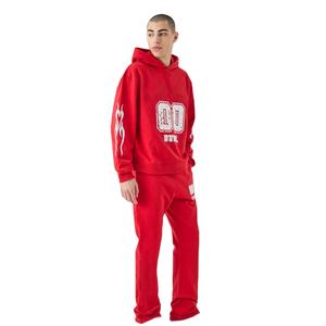 Men's Hoodie Sets Plain Oversized Pullover Screen Printing Blank Fleece <b>Tech</b> Fleece <b>Wash</b> Men Tracksuits For Men Custom - Product Image 4