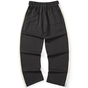 กางเกงวอร์มผู้ชายเอวสูงผ้าวูลแห้งเร็วสำหรับเล่นกีฬากลางแจ้ง มีเชือกผูกเอว ทรงหลวมใส่สบาย เหมาะสำหรับออกกำลังกายและเล่นกีฬา - Product Image 4