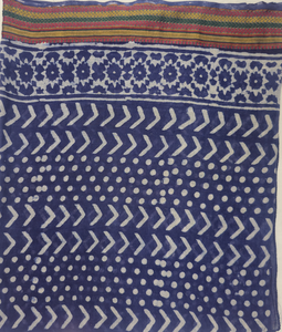 Elegant Handmade Zari <b>Sarong</b> Crafted From Soft Cotton Fabric With Traditional Indian Block Print Design Perfect As A Beach Wrap - Product Image 2