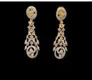 Ensemble collier et boucles d'oreilles finition or brillant de luxe avec collier en laiton zircon royal ensemble pour cadeau de fête de mariage pour les filles - Product Image 2