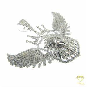 Collar de Plata de Ley 925 con Colgante de Corona de Lujo con Diamante Moissanite VVS - Product Image 4