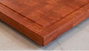 Tabla de cortar de madera para cocina con mango para frutas, verduras y carne, color marrón. - Product Image 3