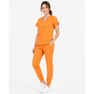 OEM New Custom Work Nurse Unisex Knitted Spandex-Polyester Hospital Uniforms <b>Scrub</b> <b>Set</b> Uniforms Medical Nursing <b>Scrubs</b> <b>Set</b> - Product Image 1