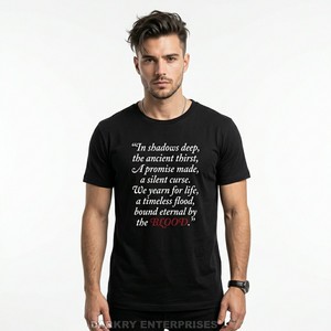 Custom Men Cotton T Shirt Eternal Thirst Gothic Graphic Tee Short Sleeve Slim Fit <b>Maroon</b> Tshirt Manufacturer Casual Summer <b>Top</b> - Product Image 4