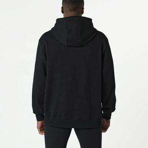 100% Cotton Custom Puff Print Men's Oversized Hoodie High Quality Black with Logo Digital Printing Clothes Pattern Set - Product Image 4