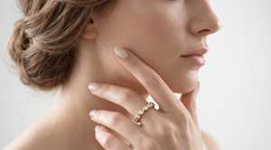 Bague d'éternité en diamant, taille brillant rond, bijoux fins classiques, bague de fiançailles - Product Image 6