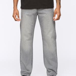 Jeans de Mezclilla para Hombre, Corte Recto, Cintura Alta, Lavado Arena, Ajuste Regular, Estilo Casual de Algodón, Temporada de Primavera - Product Image 5