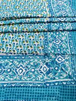 Sarong floral de una pieza, ligero, 100% algodón, de la mejor calidad, color azul océano, ideal para la playa y resorts.
