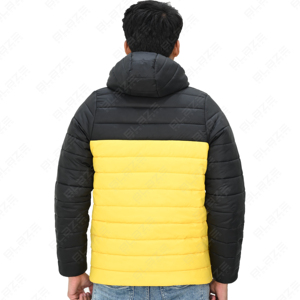 BIN YOUSAF IMPEX OEM – Nouvelle arrivée 2025 – Doudoune d'hiver noire pour homme avec fermeture et capuche à bordure en fourrure de mouton – Coton - Product Image 3