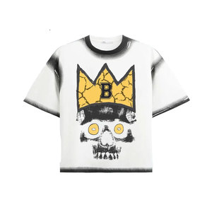 เสื้อยืดผ้าฝ้ายผู้ชายแขนสั้นพิมพ์ลาย Broken House ดีไซน์ลำลอง คอกลม ทรงปกติ - Product Image 5