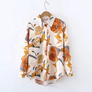 Camisa de Manga Larga para Mujer, Primavera 2026, Nueva, Elegante, Ecológica, de Secado Rápido, Viscosa/Algodón, Personalizada con Estampado Floral, Logotipo y Talla, Impresión Digital - Product Image 6