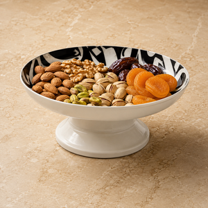 Premium Pedestal Serving <b>Stand</b> with Bold Arabic Calligraphy Design for Elegant <b>Cake</b> Dessert and Fruit Presentation - Product Image 2
