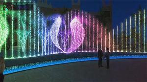 Fontaine musicale LED extérieure interactive avec système audio, construction en acier inoxydable, design moderne pour l'aménagement paysager - Product Image 6