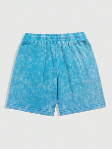 Shorts Jogger en Coton French Terry Délavé à l'Acide Coupe Brute Surdimensionné pour Homme – Collection 2026 - Product Image 2