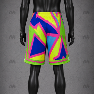 Pantalones Cortos Deportivos Casuales Geométricos, Transpirables, de Malla de Poliéster, para Entrenamiento Deportivo, Ropa Deportiva de Equipo - Product Image 5