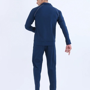 Chaqueta Deportiva Azul Marino para Hombre con Cierre Completo y Bolsillos Laterales, Diseño Deportivo de Secado Rápido, Corte Regular, Ropa de Otoño, Fabricante al por Mayor - Product Image 2