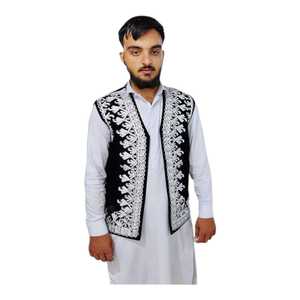 Ropa Étnica Tradicional, Talla Personalizada, OEM, Venta al Por Mayor, Chalecos Afganos para Hombre, Bordados Premium, Transpirables e Impermeables para Verano - Product Image 4