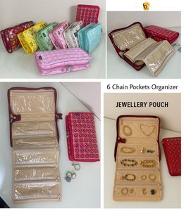 Organizador de Joyas de Algodón con Bordado Resham Indio, 5 Capas, Bolsillos, Estampado Étnico, Bolsa de Almacenamiento Tradicional Multiusos - Product Image 2