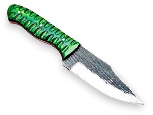Couteau EDC à lame fixe personnalisé Nordic Forge, manche en bois Pakka, étui en cuir, OEM personnalisable, acier 12c27, fabrication industrielle - Product Image 5