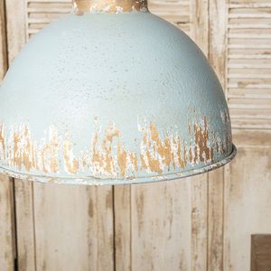 Luce a sospensione blu retrò elegante lampadario per interni di casa ambiente accogliente e sofisticato - Product Image 6