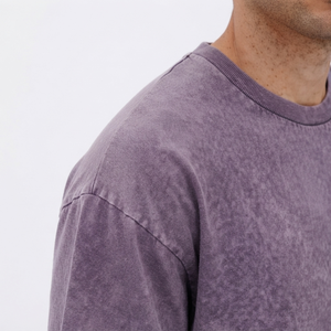 T-shirt pour homme de qualité supérieure, couleur unique, léger, effet délavé, tissu confortable, style décontracté, idéal pour l'été. - Product Image 5