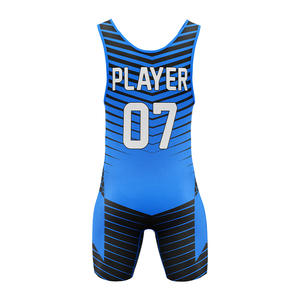 Combinaison de lutte personnalisée pour homme, imprimée, en spandex/polyester, de haute qualité, respirante, légère, extensible et durable - Product Image 6