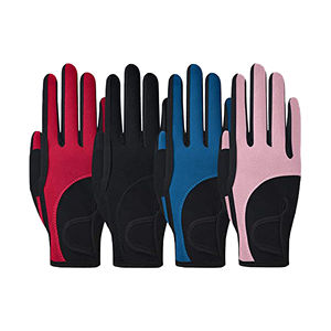 ถุงมือขี่ม้ามืออาชีพ หนังแท้ ปิดนิ้วทั้งหมด ยืดหยุ่น น้ำหนักเบา สายรัดข้อมือปรับได้ ปิดด้วยเชือกผูก - Product Image 1