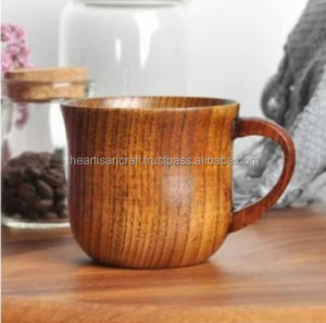 แก้วชาไม้ทำด้วยมือแก้วกาแฟไม้ธรรมชาติสำหรับเครื่องดื่มร้อนและเย็นภาชนะใส่เครื่องดื่มเป็นมิตรต่อสิ่งแวดล้อมใช้ในห้องครัวร้านกาแฟ - Product Image 2