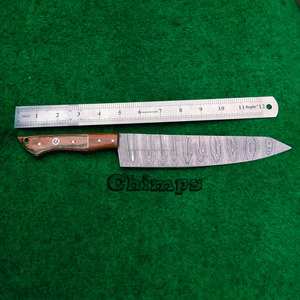 Couteau de Chef en Acier Damas Forgé à la Main, Nouveau Design Japonais Moderne, pour la Cuisine Quotidienne, Manche en Bois Écologique, Vente en Gros - Product Image 4