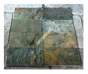 Dalles de pierre <span class=keywords><strong>ardoise</strong></span> verte Jeera, surface naturelle fendue, revêtement mural, revêtement de sol, patio extérieur, allée de jardin, dalles texturées, décoration - Product Image 3