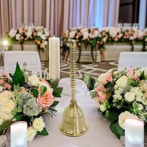 Handheld Indian Brass Ghanti Call Bell for <b>Mandir</b> Pooja Wedding Diwali Home Office Decor Musical Instrument Accessory - Product Image 6