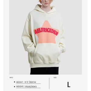 Sweat à capuche oversize en molleton pour homme, coupe classique, personnalisable avec impression numérique, 100 % coton épais, collection automne - Product Image 5