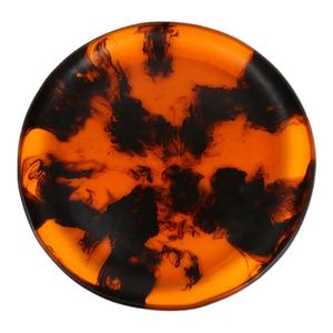 Bols à mélanger en résine orange et noir avec impression personnalisée Bol à salade en résine époxy avec cuillère pour salade de fruits de SCI à faible coût - Product Image 1