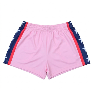 Shorts de rugby unisexes 100% polyester, logo imprimé personnalisé, couleur unie, design respirant pour femmes - Product Image 4