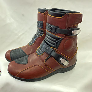Botas de Motocross Impermeables para Motociclistas, Zapatos Deportivos de Moto para Hombre, Botas de Motociclista de Cuero Genuino con Botones para Invierno y Aventura - Product Image 2