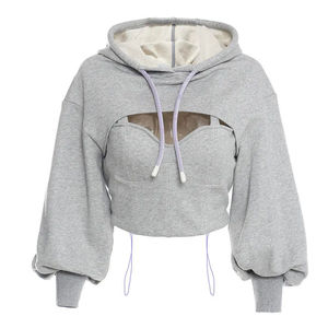 Wholesale Women's French Terry Hoodie Drop Shoulder Style for Contemporary Fashion Retailers - Product Image 4
