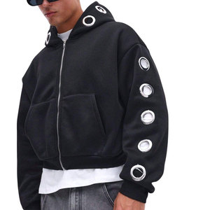 New Design Men's Fleece <b>Drop</b> Shoulder Oversized <b>Box</b> Hoodies High Quality Cotton/Polyester Heavyweight Blank Contrast Hoodie - Product Image 4