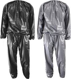 Fournisseur de combinaisons de sauna pour la remise en forme et la perte de poids, combinaison de sauna deux pièces en gros, vêtements de sport, combinaison de sauna de qualité export - Product Image 3