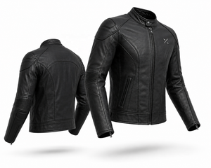 Blouson de moto en cuir Performance Café |   Vert charbon noir |   Fabricant OEM ODM |   Qualité de conception haut de gamme |   Vêtements de course - Product Image 6