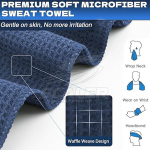 Serviette de sport en microfibre tricotée de qualité supérieure, haute absorption, séchage rapide, toucher doux, idéale pour la gym, l'exercice, le yoga, la natation et les voyages - Product Image 6