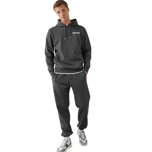 Herren-Kapuzenpullover mit Kordelzug, Fleece-Set, Kängurutasche, schmal zulaufende Bündchen, Trainingshose mit elastischem Bund, normale Passform, lässig - Product Image 1