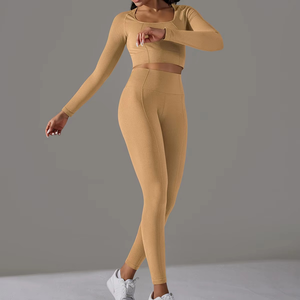 Leggings de yoga grande taille pour femme, personnalisables, haute qualité, sans couture sur le devant, respirants, antibactériens, pour la gym et le fitness, style pur et tendance - Product Image 2