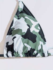 Ensemble de bikinis pour femmes, camouflage personnalisé, résistant, pour fêtes sur la plage, vêtements de plage haut de gamme pour femmes, spandex/nylon respirant - Product Image 5