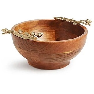 Cuenco de Madera Hecho a Mano con Soporte, Frutero de Madera Natural para Decoración del Hogar - Product Image 4