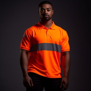 Chemises polo brodées de haute qualité avec logo et étiquette personnalisés pour hommes, 100% coton, respirantes, coupe ajustée, t-shirts de sport - Product Image 2