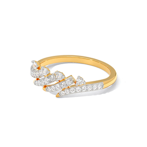 Anillo Abierto con Acento de Corazón de Diamante Cultivado en Laboratorio - Product Image 1