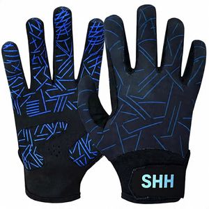 Custom Logo High Quality Leather Polyester Batting Gloves Custom Brand Adult Ambidextrous Long Cuff Softball/ <b>Baseball</b> OEM - Product Image 2